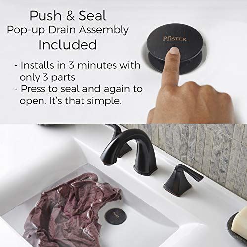 JDYY Jaida Waterfall Widespread Bathroom Sink Faucet, Tuscan Bronze