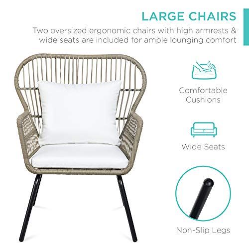 3-Piece Patio Conversation Bistro Set �C Tan