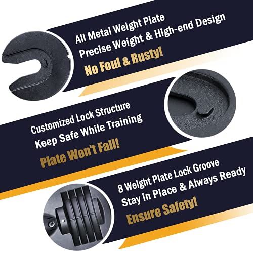 FLYBIRD Adjustable Dumbbell,25 lb Single Dumbbell with Anti-Slip Metal Handle