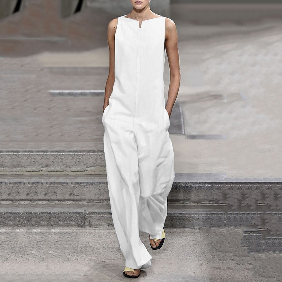 Fashion Plain Long Sleeve Jumpsuits