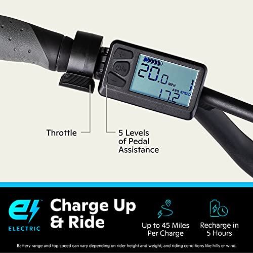 DX Adult Electric Hybrid Bike, Step-Thru Frame, Large/X-Large