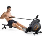 YOSUDA Magnetic Rowing Machine 350 LB Weight Capacity – Foldable Rower for Home Use with LCD Monitor