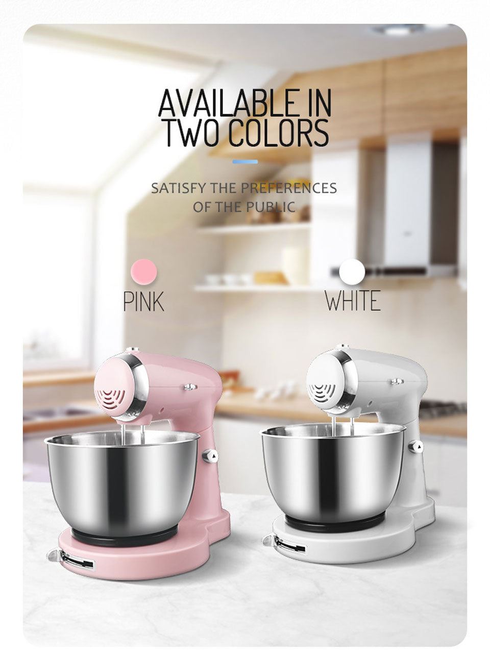 3.2L Stand Mixer Planetary Food mixer Double shaft Chef Machine Whipped cream machine