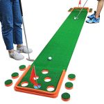 Golf Pong Game Set Putting Mats Green 12 Holes Mat w/ 4 Balls for Indoor&Outdoor