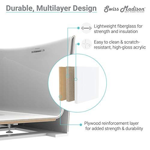 SM-FB573 Sublime 67′′ Oval Bathtub