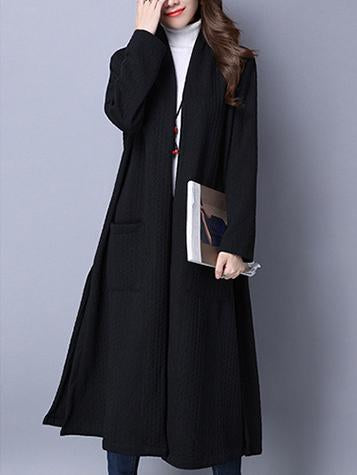Thickened Long Sleeve Jacket Long Cardigan
