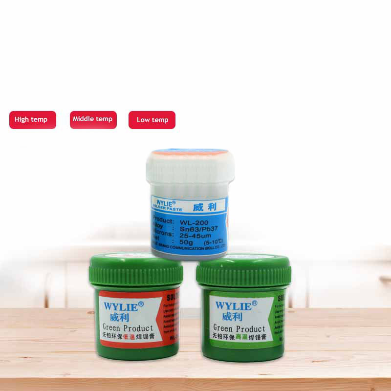 WYLIE Lead-Free Soldering Paste Solder Flux Paste Cream Green Product For PCB BGA PGA SMD