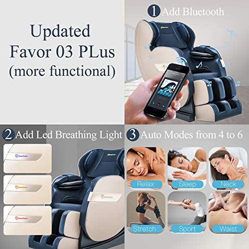 Full Body Zero Gravity Shiatsu Recliner Massage Chair w/ Bluetooth, Heat & Foot Roller