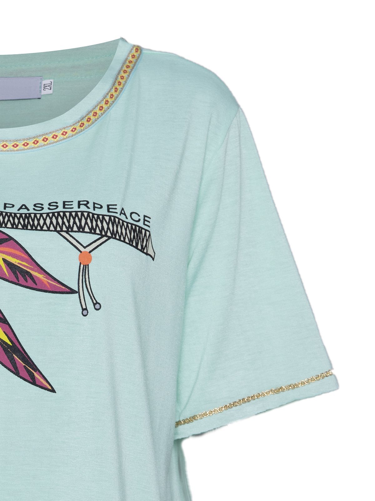 Printed Crew Neck Short Sleeve Shirts & Tops