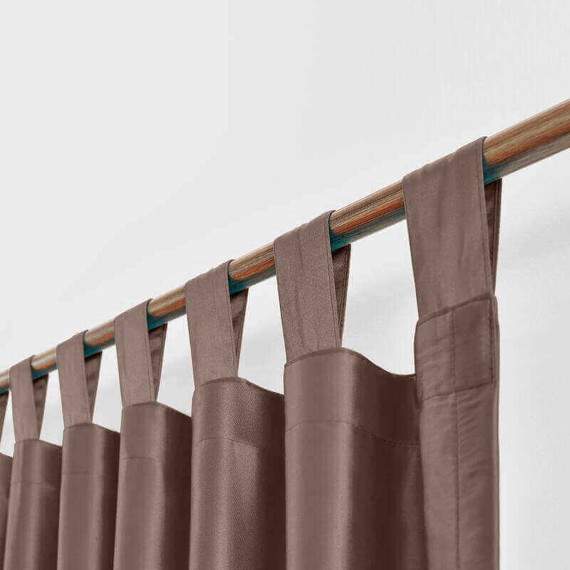 CUSTOM Lao Hang Zhou Brown Polyester Cotton Thermal Insulated Curtain