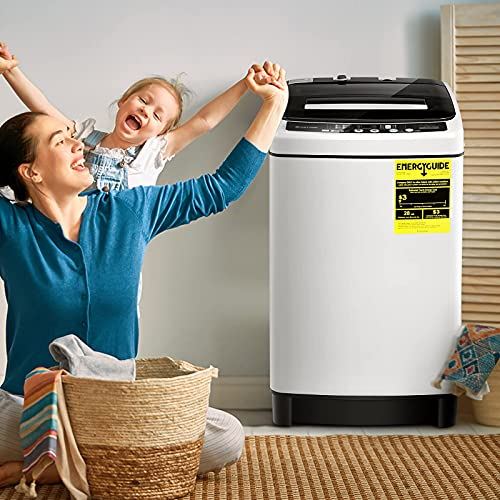 Machine, 11Lbs Capacity Full-automatic Washer with 8 Wash Programs