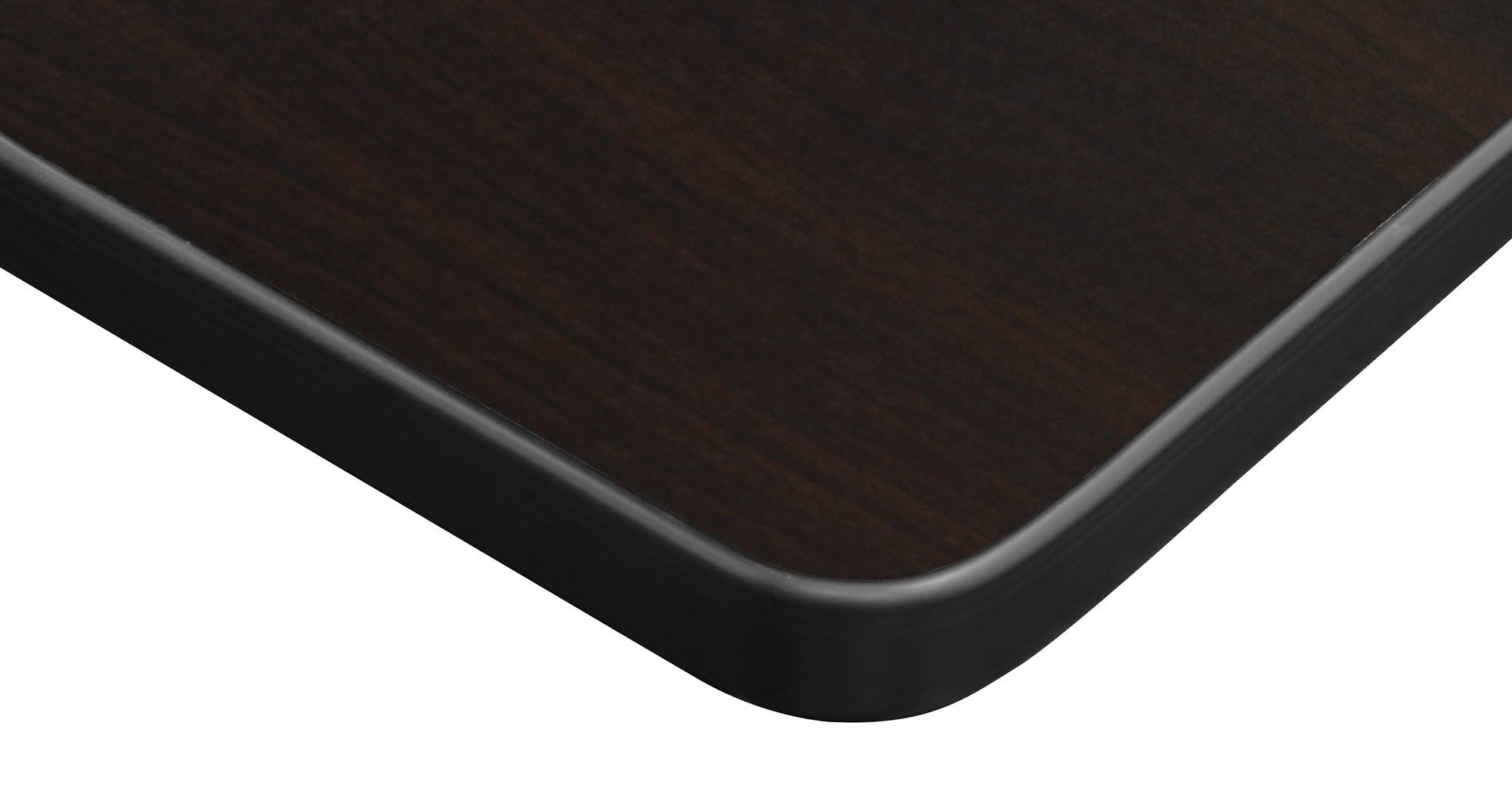 Regency 72x22 x 30x22 Rectangle Laminate Table Top- Mahogany/ Mocha Walnut