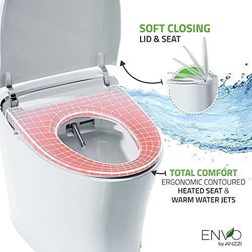 Auto Flush in White | Heated Water & Seat Remote Control Hands Free Operation