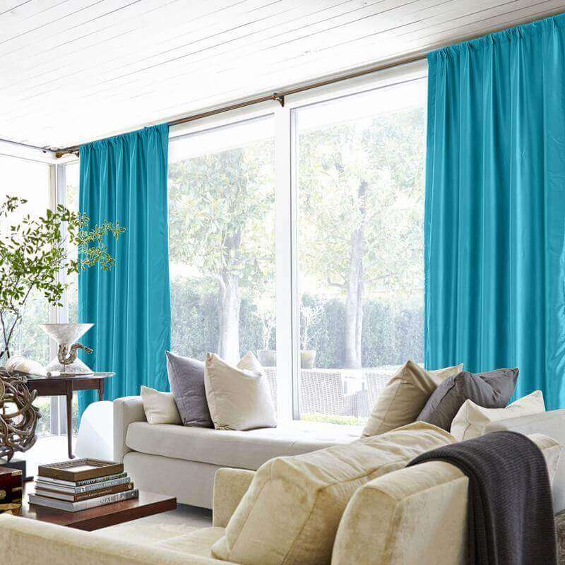 【Custom】Lao Hang Zhou Heavyweight Polyester Cotton Silk Blend Solid Curtain Drape Panel with White Blackout Lined