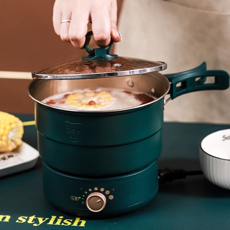 110V Multicooker Electric Skillet Fry Stew Soup Pot Multifunctional Rice Steamer Hot Pot Detachable