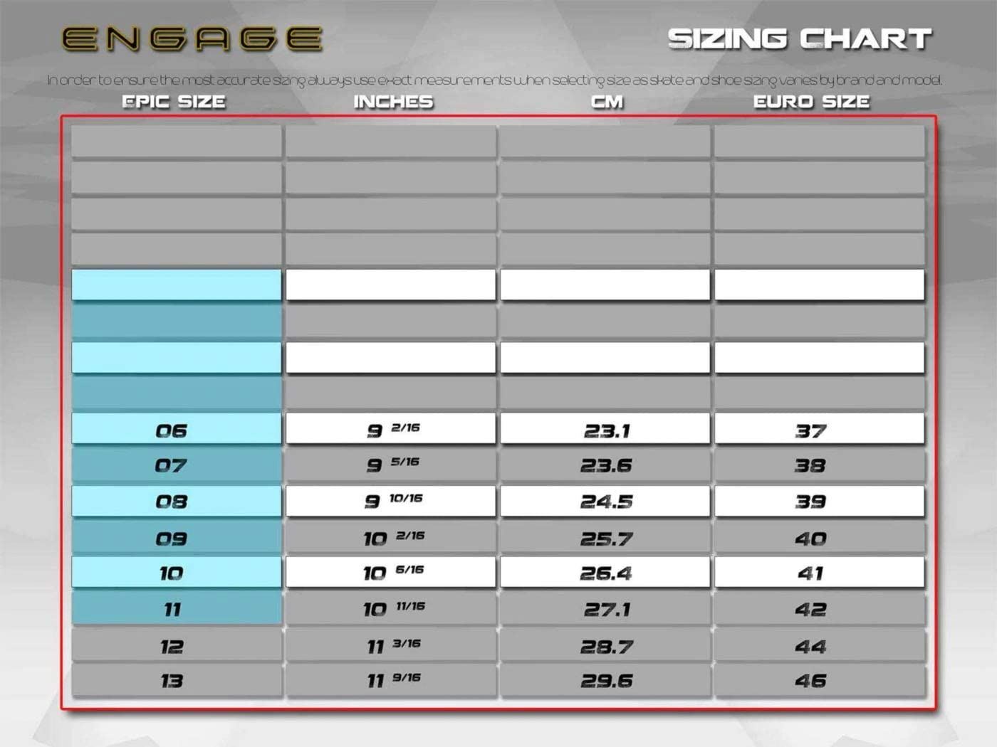 Epic Skates 125mm Engage 3-Wheel Inline Speed Skates, Black/Gold, Adult 6