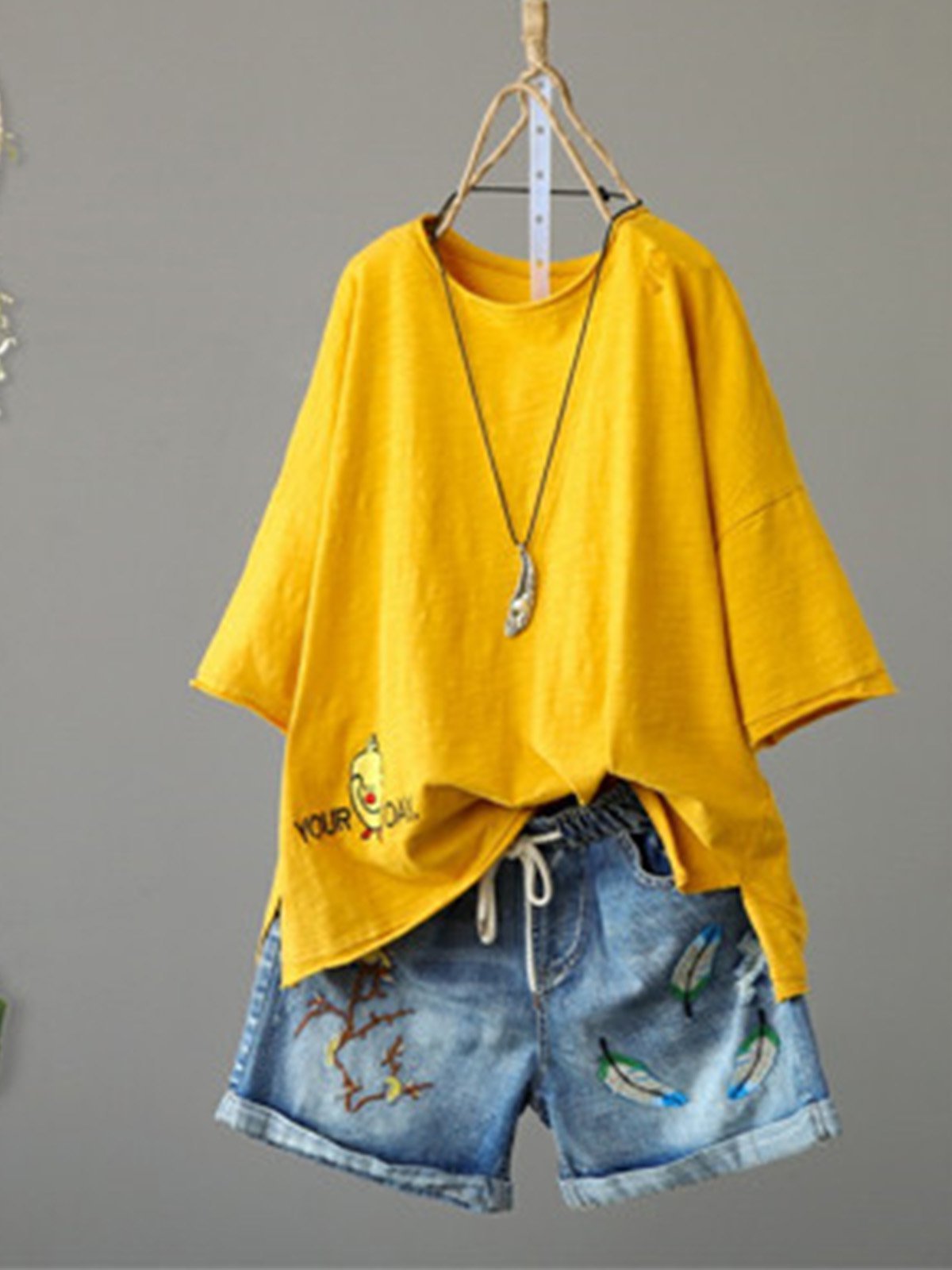 Half Sleeve Cotton-Blend Shirts & Tops