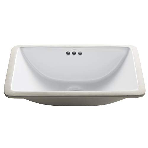 Elavo Bathroom Undermount Sink, 21 Inch, 24 Inch , White
