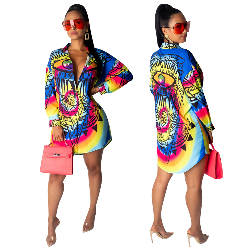African Colorful Print Tall Blouse