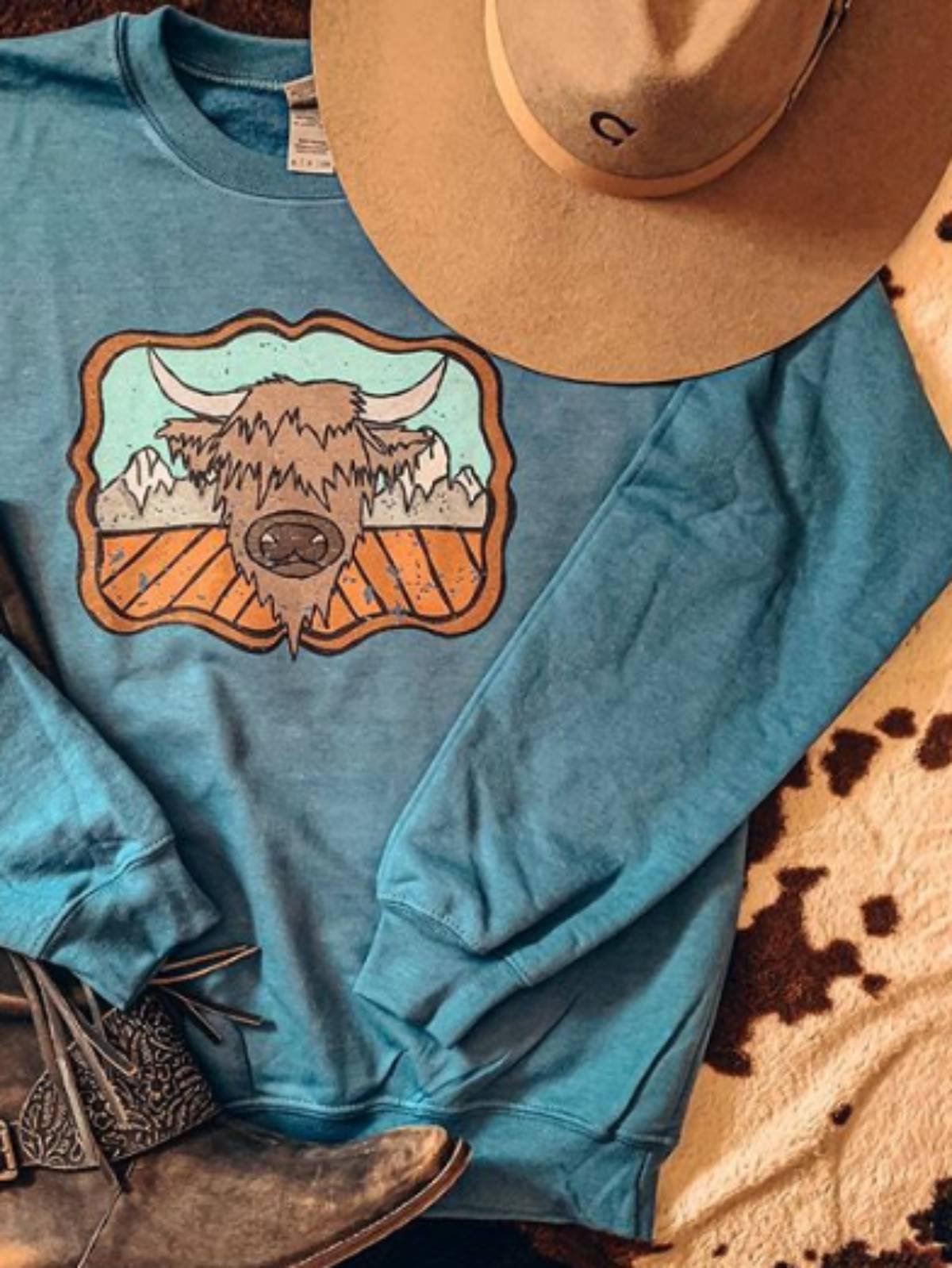 Casual Long Sleeve Cotton-Blend Shift Sweatshirt