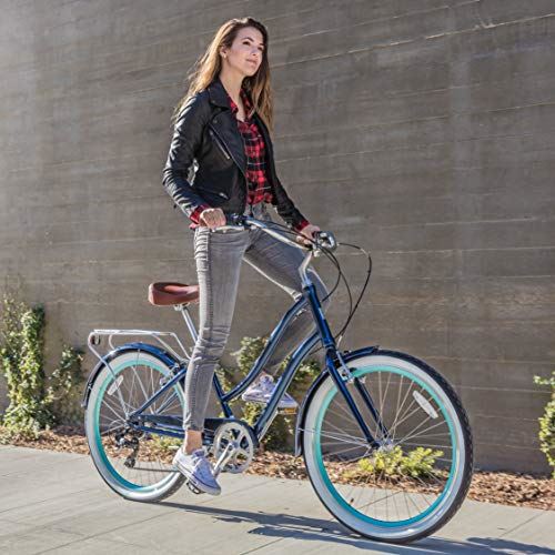 Women’s 1/3/7/21 Speed Step-Through Hybrid Cruiser Bicycle
