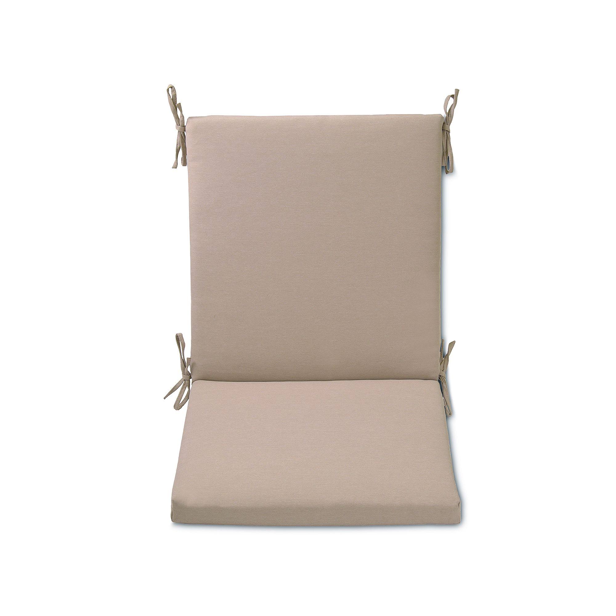 Plantation Patterns Hinged Outdoor Chair Cushion Tan