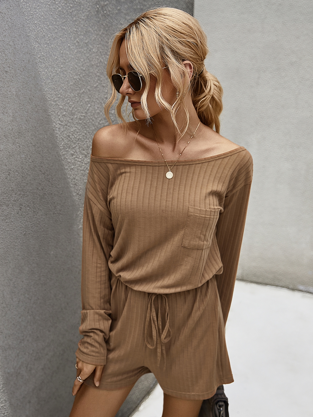 Plain Knit Two Piece Lounge Wear