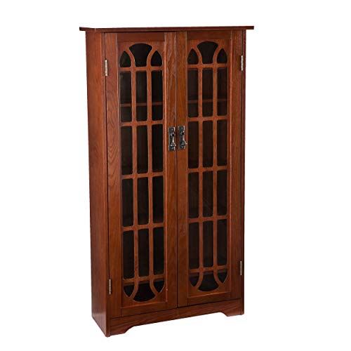 Window Pane Media Cabinet – Oak