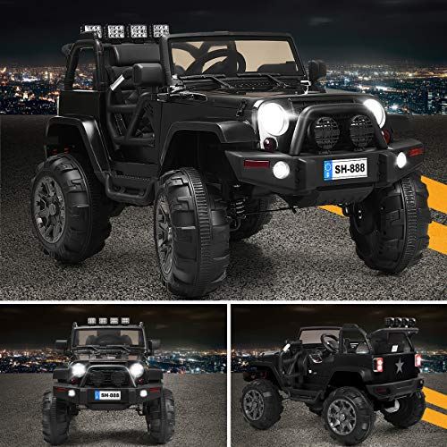 12V Battery Powered Electric Ride On Car | (Deluxe Black)