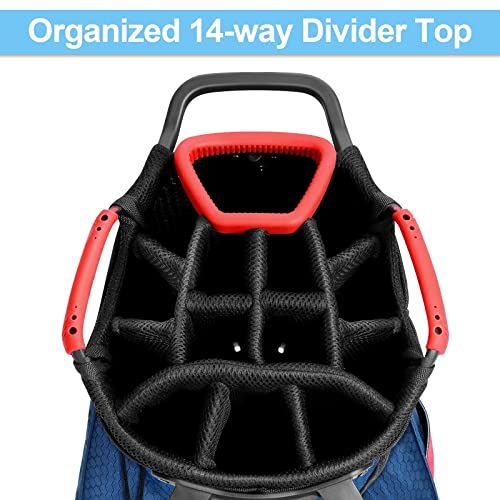 ANTNA Golf Stand Bag 14 Way Top Dividers 8 Pockets, Protable Golf Bag with Cooler