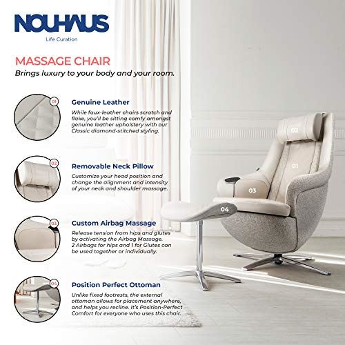 Full Body Massager and Comfy Lounge Chair with Ottoman and Heat