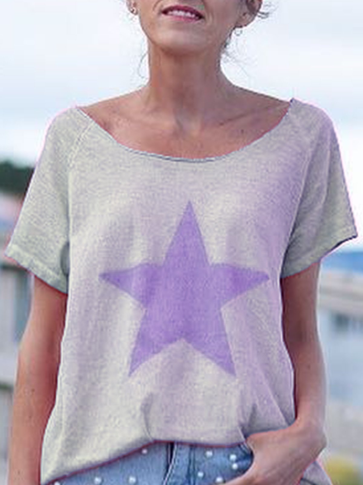 Floral-Print Geometric Shirts & Tops