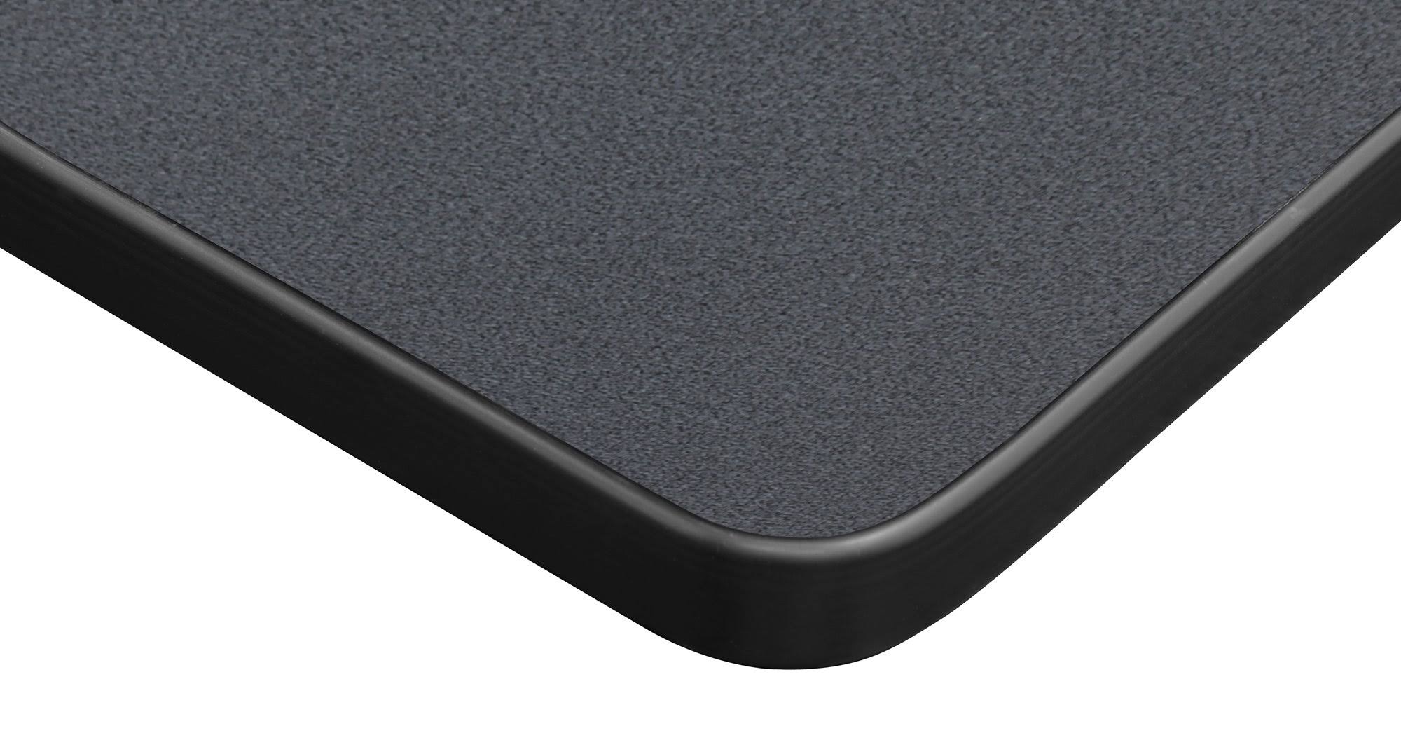 Regency Via Cafe High 36in. Square X-Base Table- Grey/Chrome