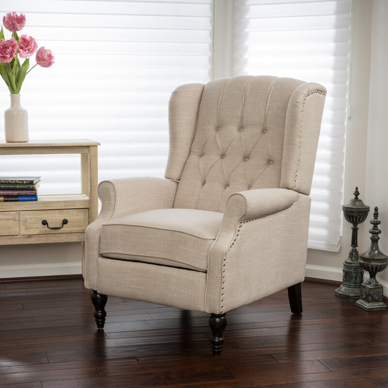 Albertine 75Cm Wide Manual Wingback Chair Recliner