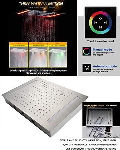 Ceil Mounted 14 X 20 Inch Rectangular Atomizing Rain Shower Head Faucet