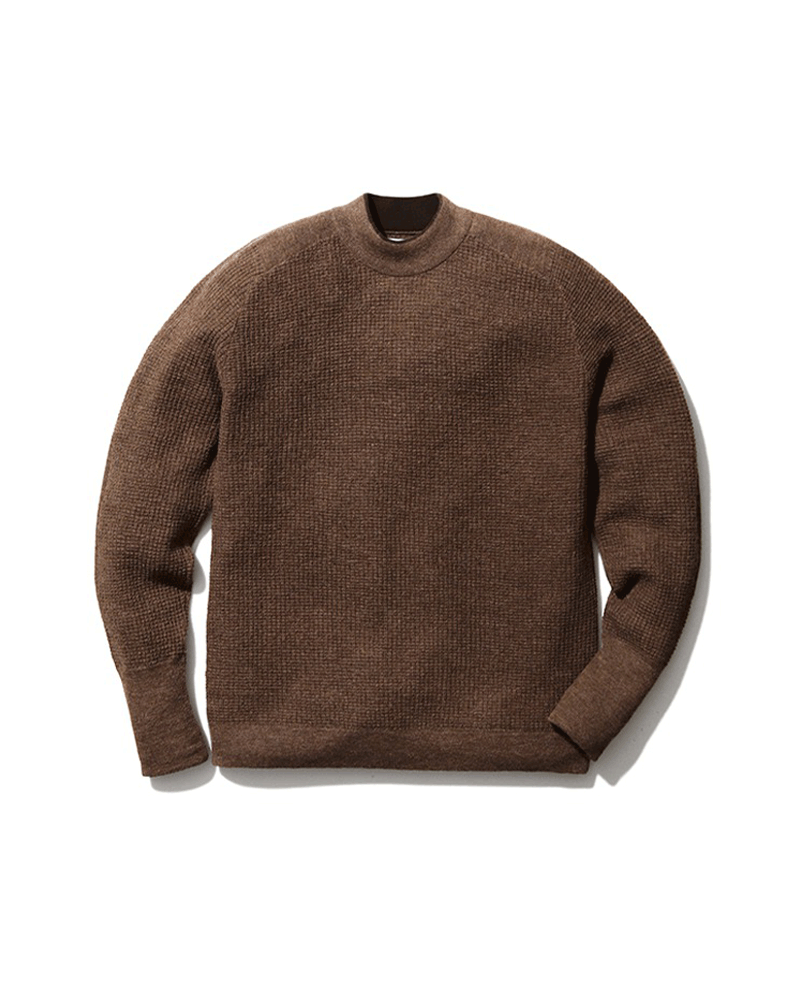 Inoue Brothers Waffle Mock Neck Sweater
