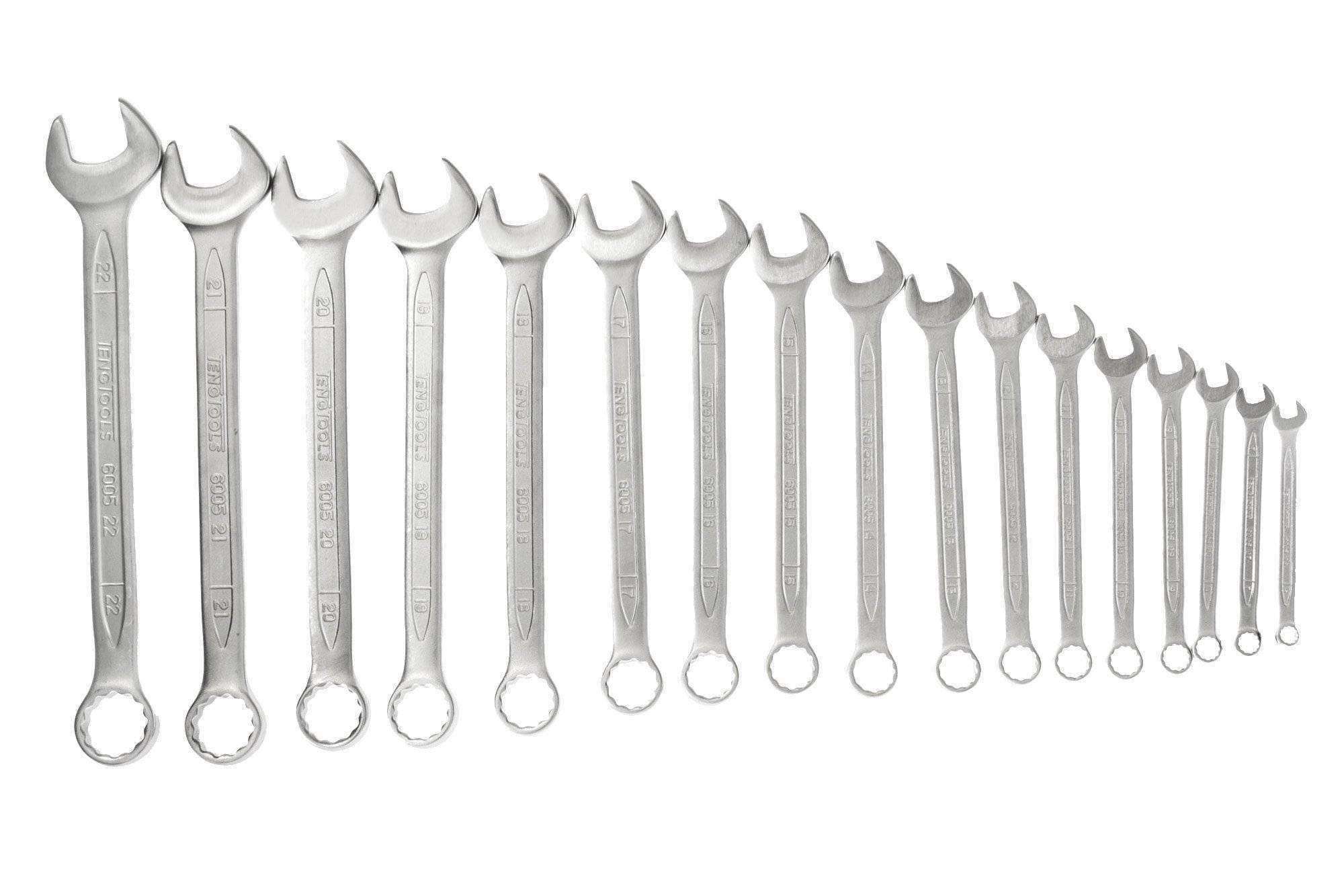 Teng Tools – 17 Piece Metric Combination Spanner Set 6-22mm – TEN-O-6517