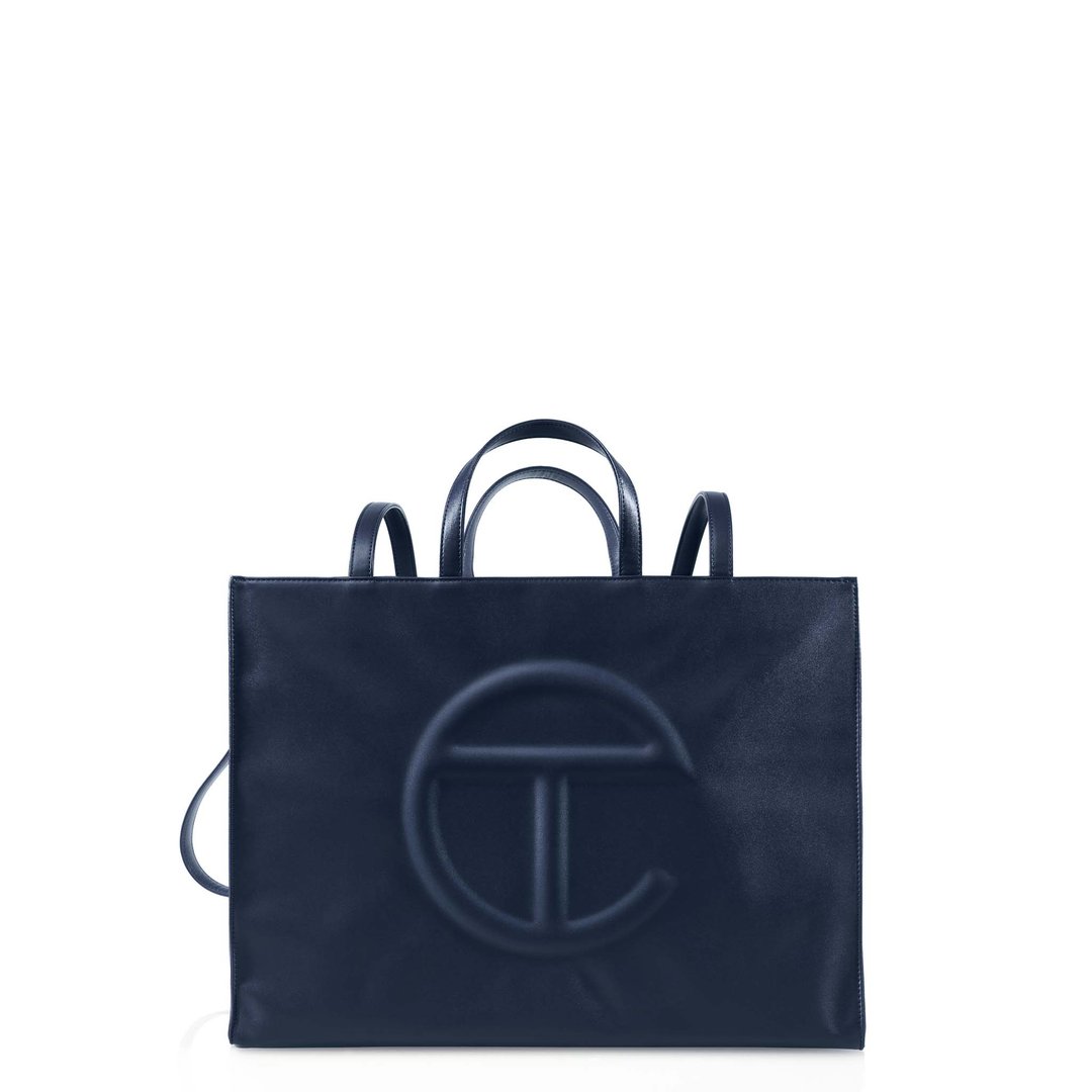 Large Navy Shopping Bag
