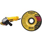 DEWALT Angle Grinder Tool, Paddle Switch, 4-1/2-Inch, 11-Amp & Grinding Wheel.