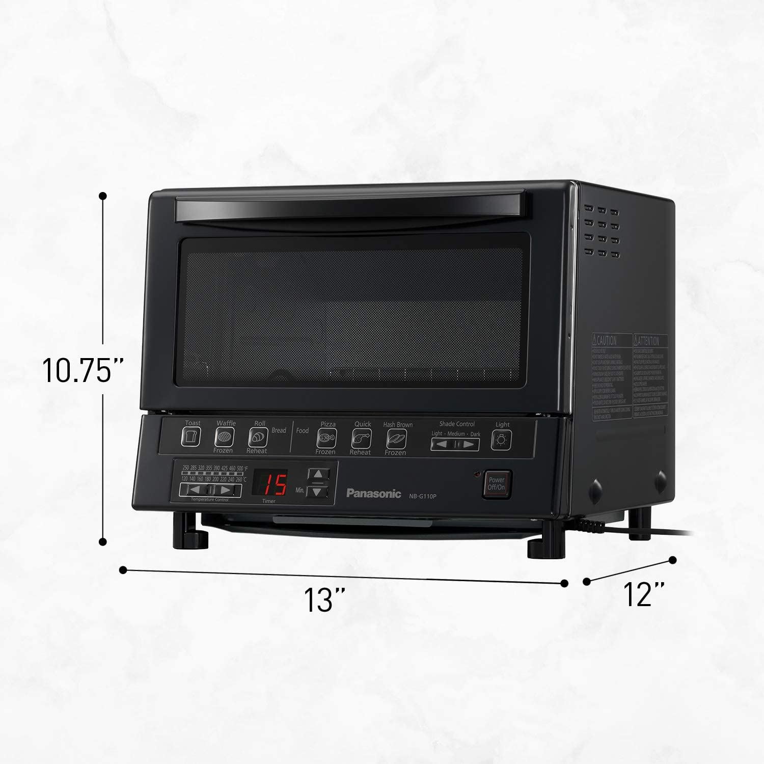 Panasonic FlashXpress Compact Toaster Oven with Double Infrared Heating, Silver