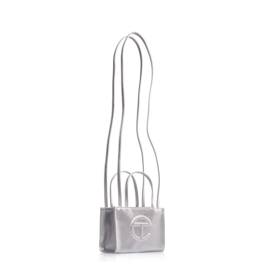 Small Silver Shopping Bag