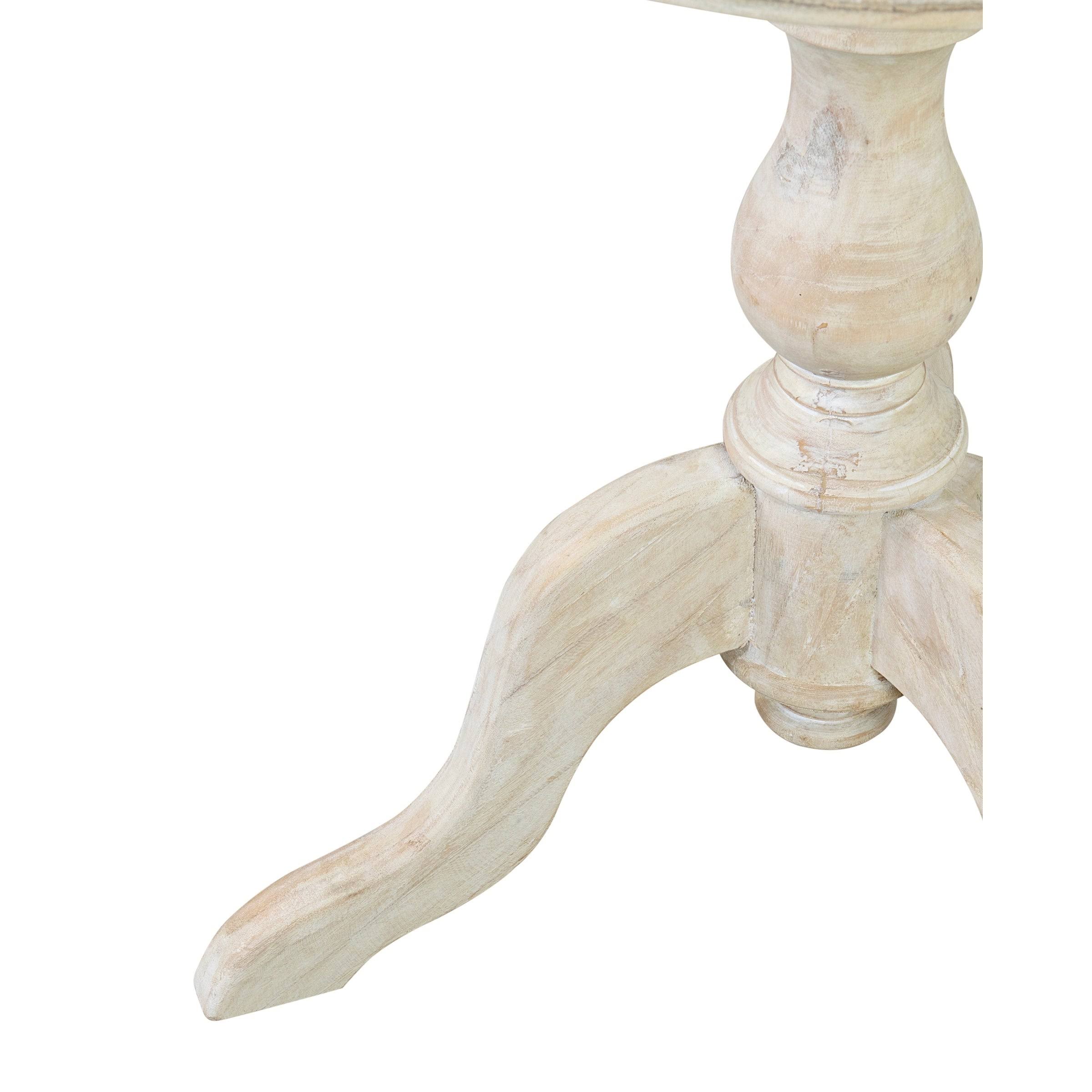 Allura Pedestal Round End Table Natural Wash - East at Main