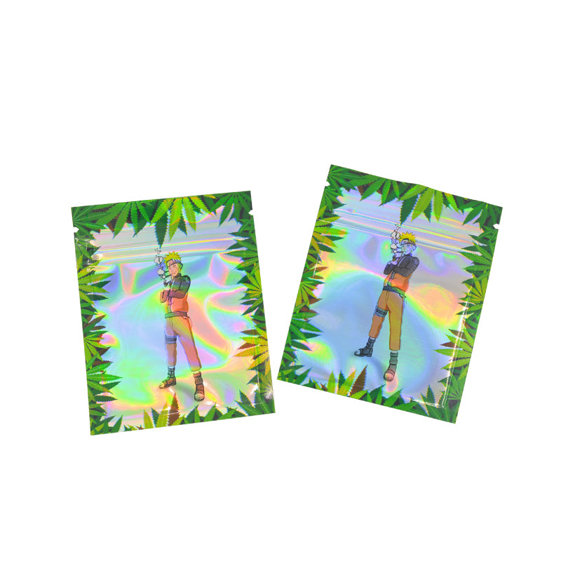 7x9cm 1g Printed Bags Laser Holographic Zip Lock Bags