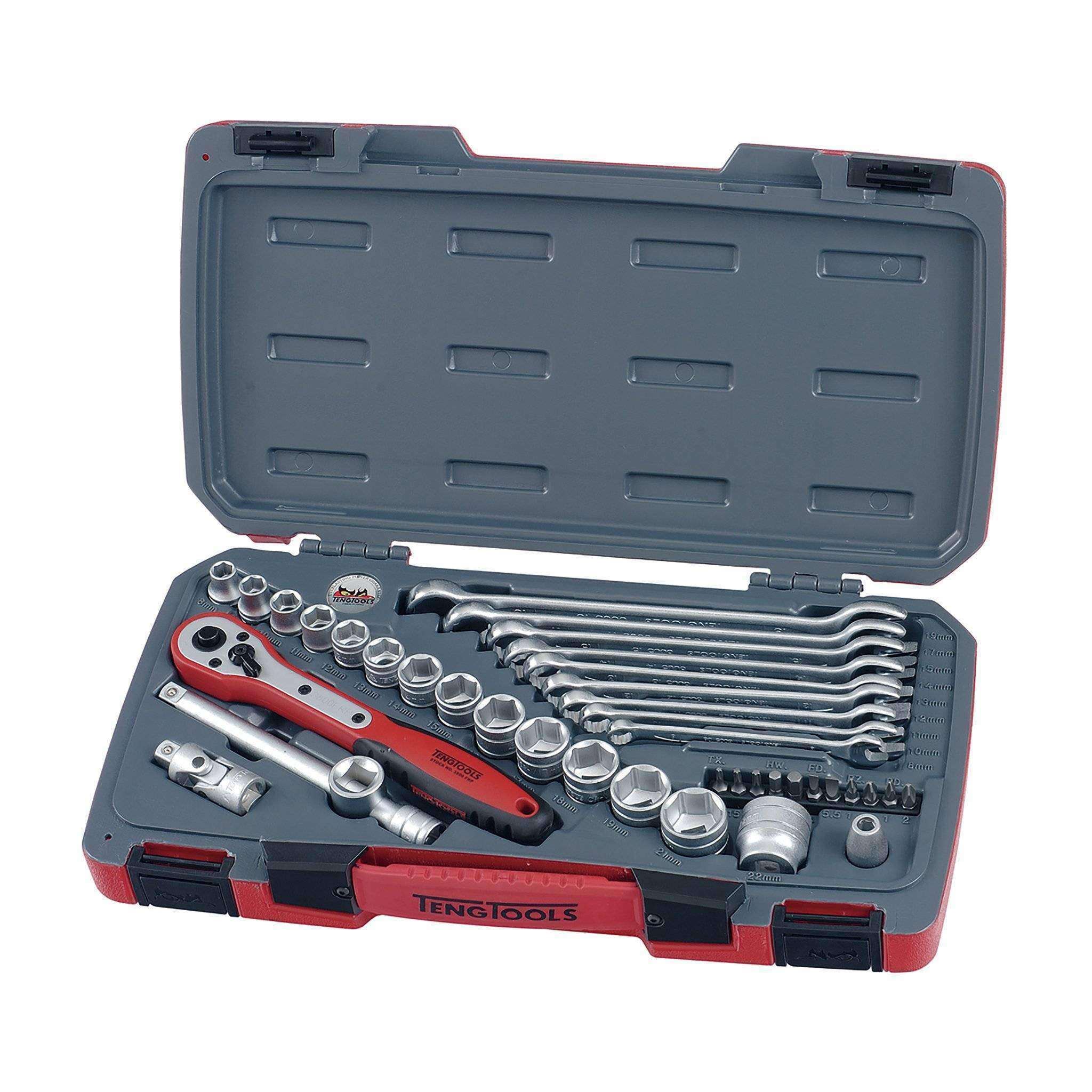 Teng Tools – 39 Piece 3/8 inch Drive Socket and Wrench Set – TEN-O-T3840