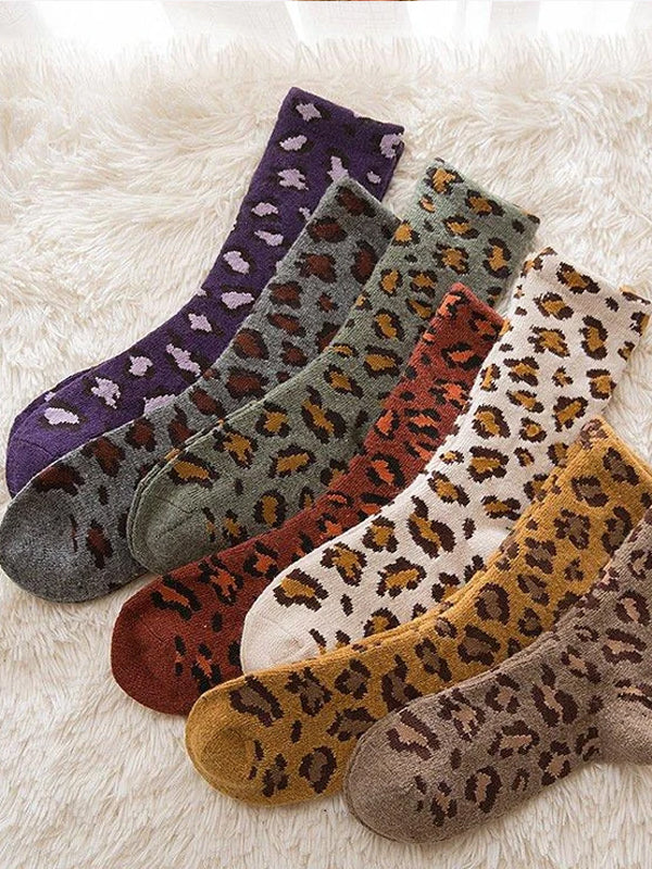 Women Casual Leopard Underwear & Socks
