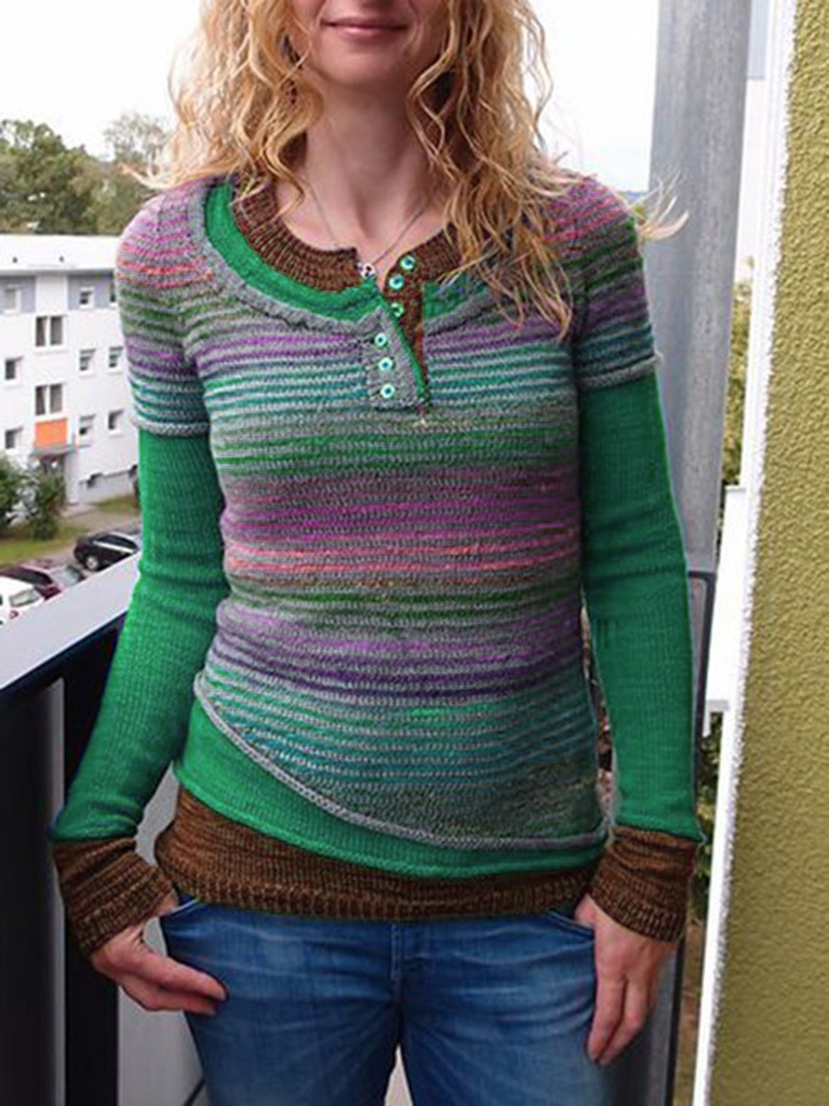 Long Sleeve Knitted Shirts & Tops