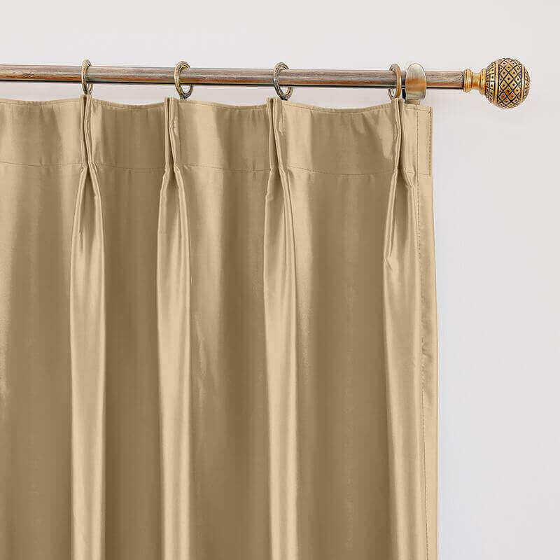CUSTOM Lao Hang Zhou Taupe Polyester Cotton Thermal Insulated Curtain