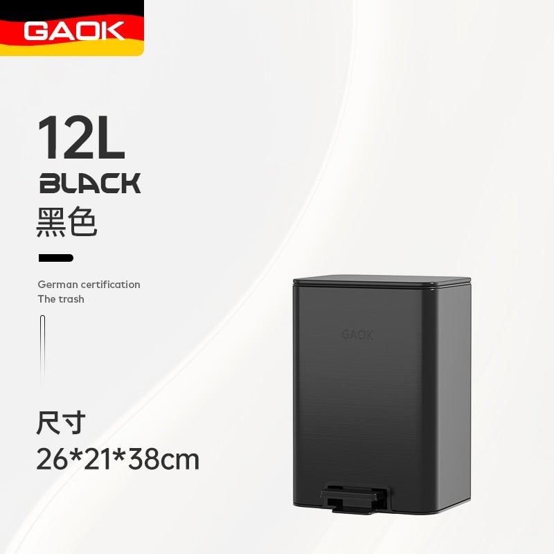 Kitchen Large Capacity Stainless Steel Step Trash Can Household Pedal Living Room