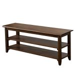 3-Tier Wood Heavy Duty Shoe Rack Bench for Entryway, Living Room/40′′