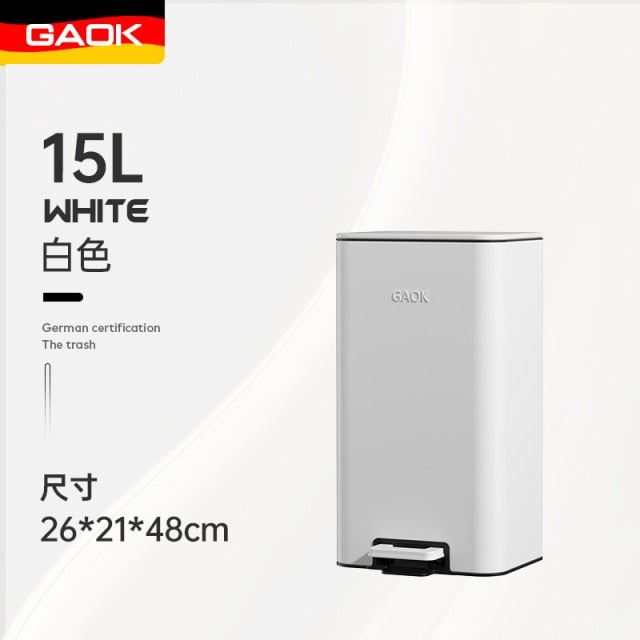 Kitchen Large Capacity Stainless Steel Step Trash Can Household Pedal Living Room